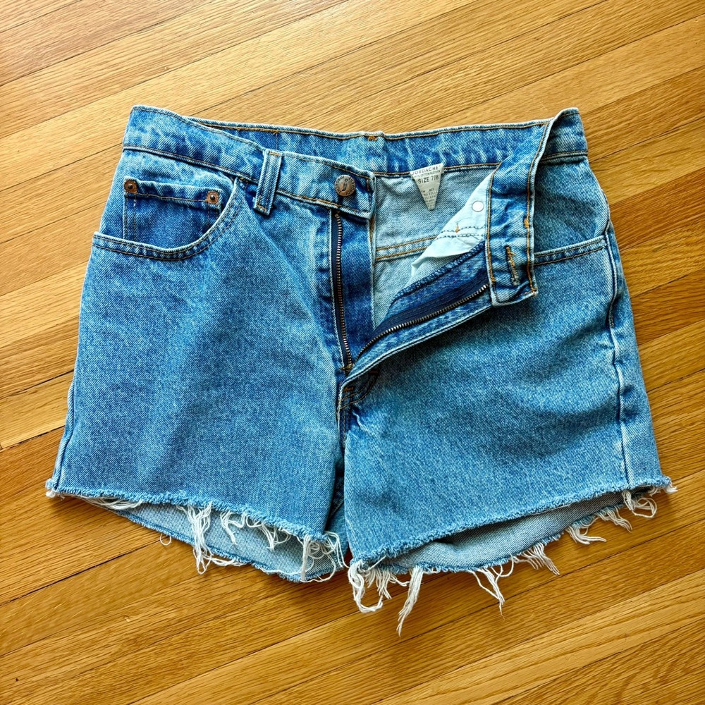 Vintage 90s Jordache Cut-off Denim Shorts 7/8 100% Cotton Americana‎ Festival